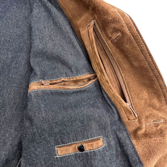 Vintage Wilsons Leather M. Julian Leather Jacket Size XL Brown Roughout Long - Picture 7 of 14